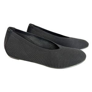 Eileen Fisher Knit Flats Shoes Size 8 Black Slip On Casual Dress Wedge Comfort